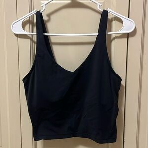 black athletic tank top